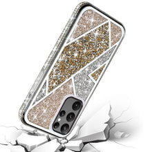 For Samsung S25 Ultra Case Rhombus Bling Glitter Diamond Cover + Tempered Glass