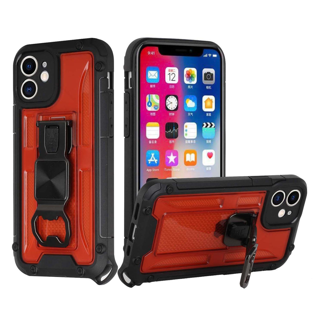 For iPhone 13 PRO Case Bottle Opener Magnetic Stand Rugged Phone Cover