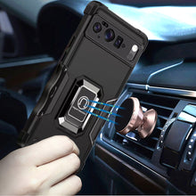 For Google Pixel 10 Pro XL Case Grip Design Magnetic Ring Stand + Tempered Glass