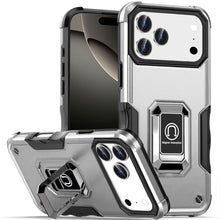 For iPhone 17 Pro Max Case Grip Design Magnetic Ring Stand Cover +Tempered Glass