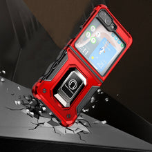 For Samsung Z Flip5 Case Grip Design Magnetic Ring Stand Protective Phone Cover