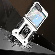 For Samsung Z Flip5 Case Grip Design Magnetic Ring Stand Protective Phone Cover