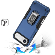 For iPhone Air Case Grip Design with Metal Ring Stand Cover + Tempered Glass