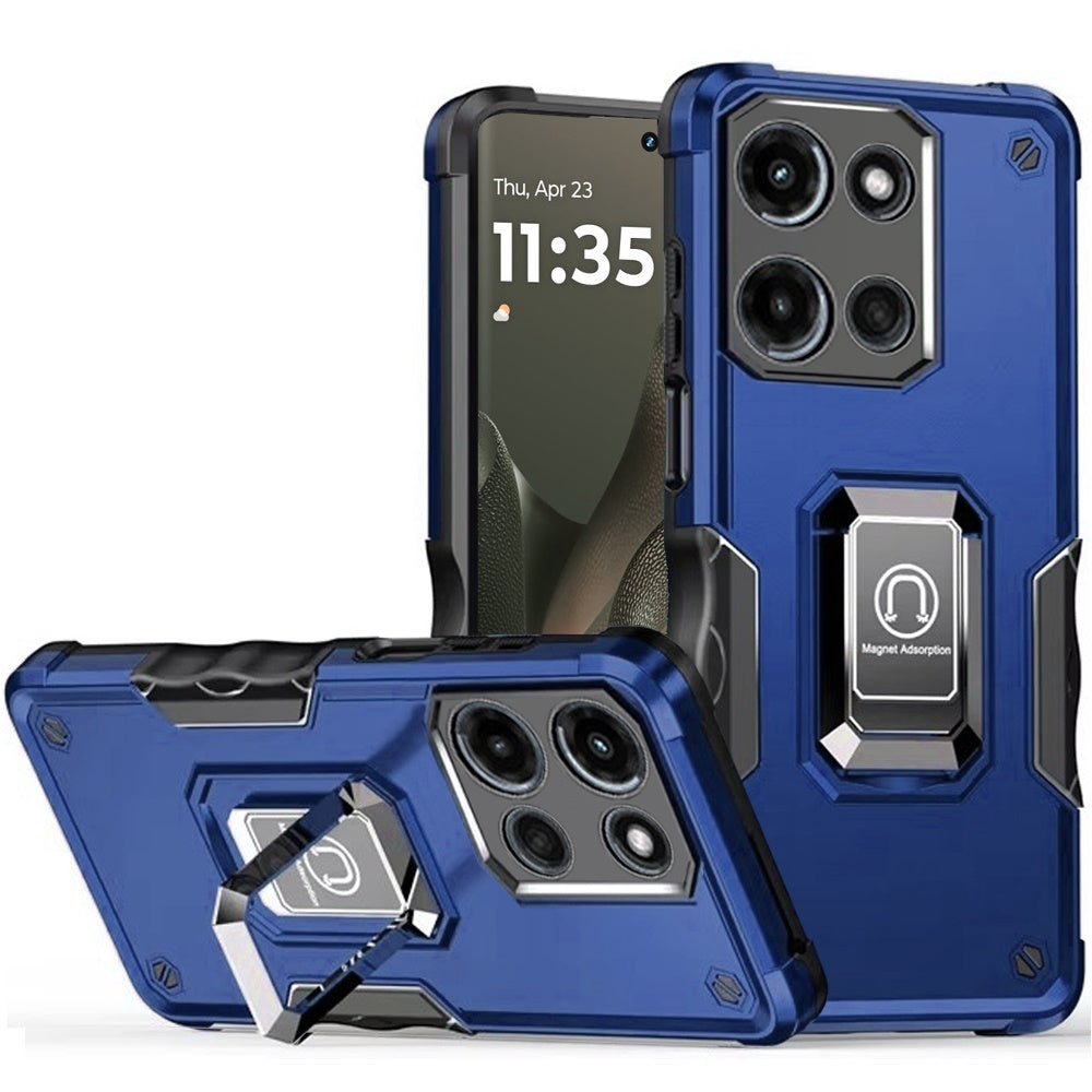 For Motorola Edge 2025 Case Grip Design Magnetic Ring Stand Protective Cover
