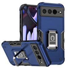 For Google Pixel 9a Case Grip Design Magnetic Ring Stand Cover + Tempered Glass