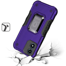 For Moto G Play 2024 Case Grip Design Magnetic Ringstand  Cover + Tempered Glass