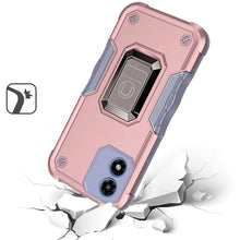 For Moto G Play 2024 Case Grip Design Magnetic Ringstand  Cover + Tempered Glass