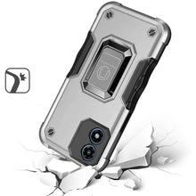 For Moto G Play 2024 Case Grip Design Magnetic Ringstand  Cover + Tempered Glass