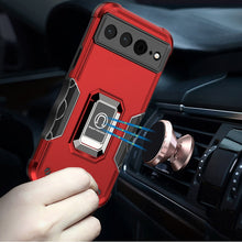 For Google Pixel 7 PRO (Triple Camera) Case Grip Design Magnetic RingStand Cover