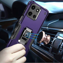 For Moto G Stylus 2025 Case Grip Design Magnetic Ringstand Cover +Tempered Glass