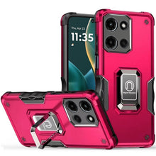 For Moto G Stylus 2025 Case Grip Design Magnetic Ringstand Cover +Tempered Glass