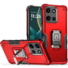 For Moto G Stylus 2025 Case Grip Design Magnetic Ringstand Cover +Tempered Glass