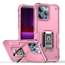 For iPhone 15 Case Grip Design Magnetic Ring Stand Cover + 2 Tempered Glass