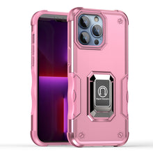 For iPhone 15 Case Grip Design Magnetic Ring Stand Cover + 2 Tempered Glass