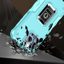 For iPhone 15 Case Grip Design Magnetic Ring Stand Cover + 2 Tempered Glass