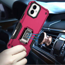 For iPhone 17 Case Grip Design with Metal Ring Stand Cover + Tempered Glass