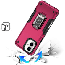 For iPhone 17 Case Grip Design with Metal Ring Stand Cover + Tempered Glass