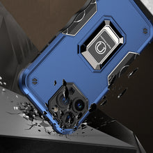 For iPhone 12 Pro Max Case Grip Design Magnetic Ring Stand Cover +Tempered Glass