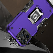For iPhone 15 Case Grip Design Magnetic Ring Stand Cover + 2 Tempered Glass