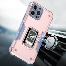 For Apple iPhone 11 Grip Design Magnetic Ring Stand Protective Phone Case Cover