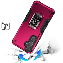 For Samsung S25 FE Case Grip Design Magnetic Ring Stand Cover + Tempered Glass