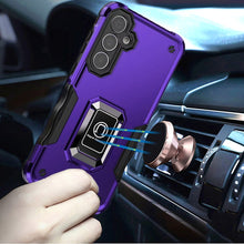 For Samsung S25 FE Case Grip Design Magnetic Ring Stand Cover + Tempered Glass