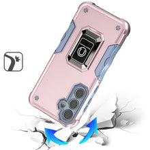 For Samsung S25 FE Case Grip Design Magnetic Ring Stand Cover + Tempered Glass