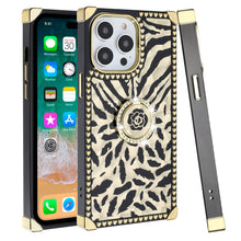 For iPhone 15 PRO Case Bling Fashion Phone Cover Ring Stand + 2 Tempered Glass