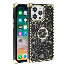 For iPhone 15 PLUS Case Bling Desing Phone Cover Ring Stand + 2 Tempered Glass