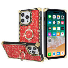 For iPhone 15 PRO Case Bling Fashion Phone Cover Ring Stand + 2 Tempered Glass