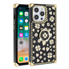 For iPhone 15 PRO Case Bling Fashion Phone Cover Ring Stand + 2 Tempered Glass