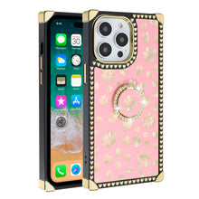 For iPhone 15 PRO Case Bling Fashion Phone Cover Ring Stand + 2 Tempered Glass