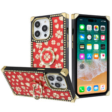 For iPhone 15 PRO Case Bling Fashion Phone Cover Ring Stand + 2 Tempered Glass