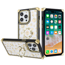 For iPhone 15 PRO Case Bling Fashion Phone Cover Ring Stand + 2 Tempered Glass