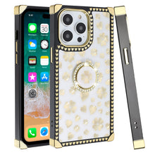 For iPhone 15 PRO Case Bling Fashion Phone Cover Ring Stand + 2 Tempered Glass