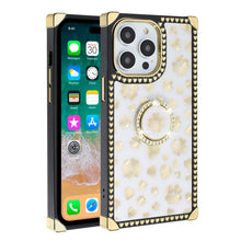 For iPhone 15 PRO Case Bling Fashion Phone Cover Ring Stand + 2 Tempered Glass