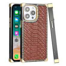 For iPhone 15 PRO Case Vegan Leather Textured Fashion Cover + 2 Tempered Glass