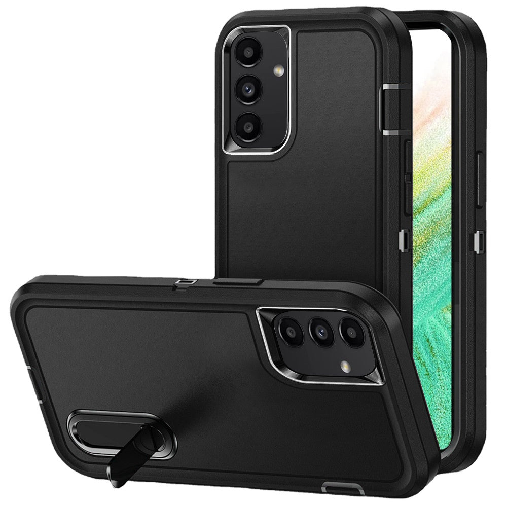 For Samsung A54 Case Heavy-Duty 3in1 Tough Phone Cover with Built-in Stand