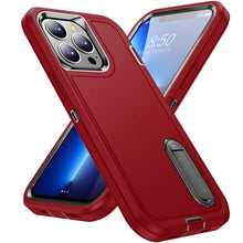 For iPhone 14 Case Heavy-Duty 3in1 Tough Phone Cover with Built-in Stand