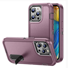 For iPhone 14 Case Heavy-Duty 3in1 Tough Phone Cover with Built-in Stand