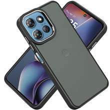 For Moto G 2025 Case Rubberized Thick Acrylic Metal Buttons + Tempered Glass