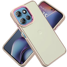 For Moto G 2025 Case Rubberized Thick Acrylic Metal Buttons + Tempered Glass
