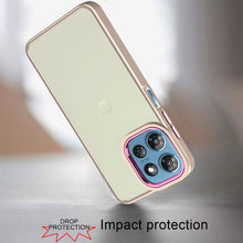 For Moto G 2025 Case Rubberized Thick Acrylic Metal Buttons + Tempered Glass