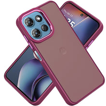 For Moto G 2025 Case Rubberized Thick Acrylic Metal Buttons + Tempered Glass