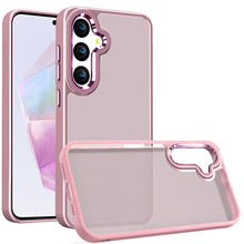 For Samsung A36 Case Soft Acrylic Hybrid with Metal Buttons + Tempered Glass