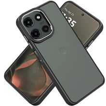 For Motorola Edge 2025 Case Rubberized Thick Acrylic Cover with Metal Buttons
