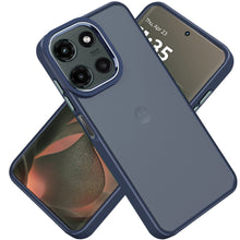 For Motorola Edge 2025 Case Rubberized Thick Acrylic Cover with Metal Buttons