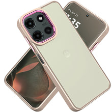 For Motorola Edge 2025 Case Rubberized Thick Acrylic Cover with Metal Buttons