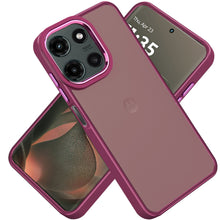 For Motorola Edge 2025 Case Rubberized Thick Acrylic Cover with Metal Buttons