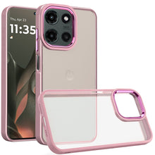 For Motorola Edge 2025 Case Rubberized Thick Acrylic Cover with Metal Buttons